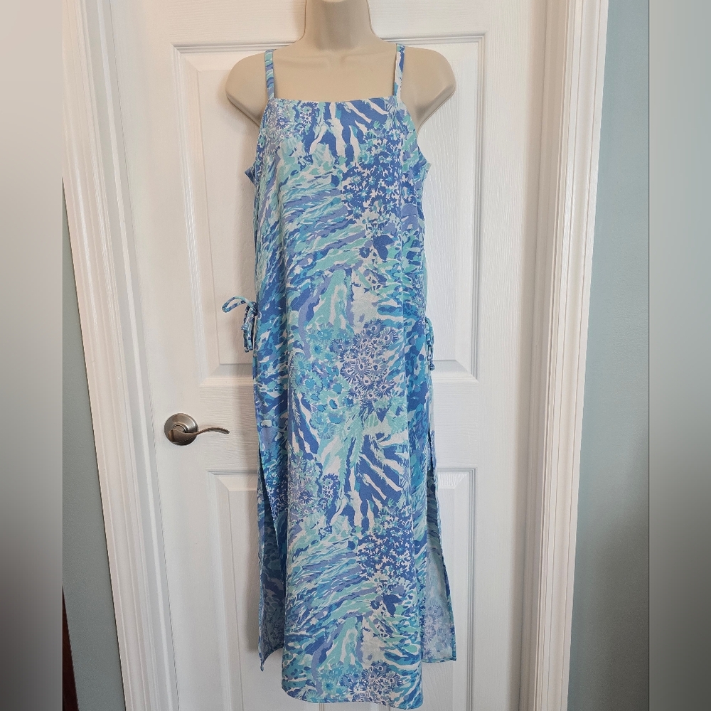 Lilly Pulitzer Blue and Aqua Maxi Skirt
